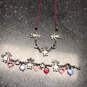 I love my kids necklace and bracelet set